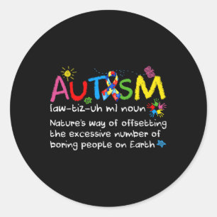 Adesivo Redondo Neurodiversity Autism Sensibilização Nova Definiçã