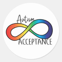 Neurodiversity Autismo Aceitação Arco-Íris Botão