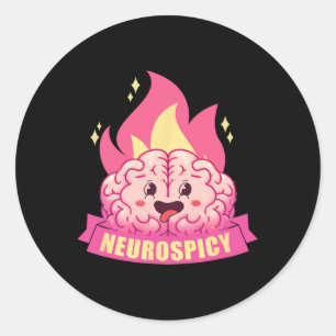 Adesivo Redondo Neurodiverso Neurodiversidade Adhd Tda Transtorno