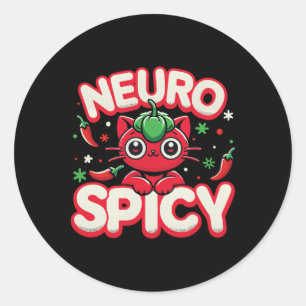 Adesivo Redondo Neurospicice - Neurodivergente Adhd Asd Autismo
