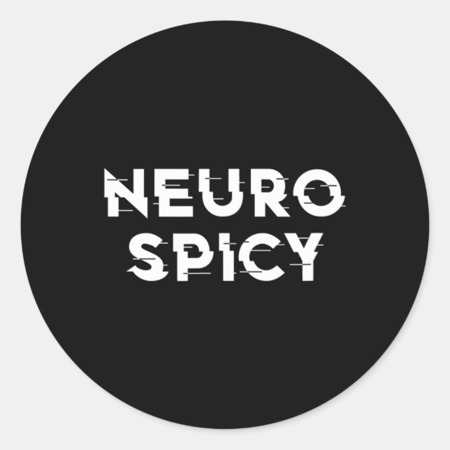 Adesivo Redondo Neurospicy Adhd Autism Neurodiversity Neurodiverge (Frente)
