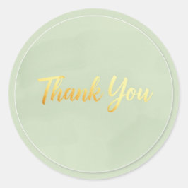 Adesivo Redondo Neutral Minimalist Thank You Sticker