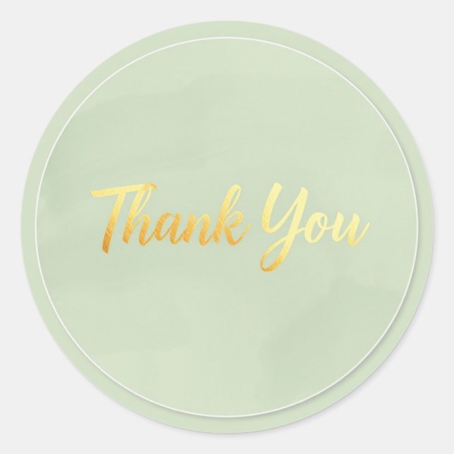 Adesivo Redondo Neutral Minimalist Thank You Sticker (Frente)