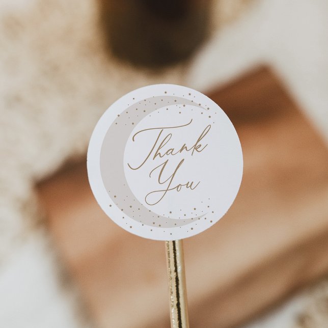 Adesivo Redondo Neutro sobre o Chá de fraldas da Lua (Criador carregado)