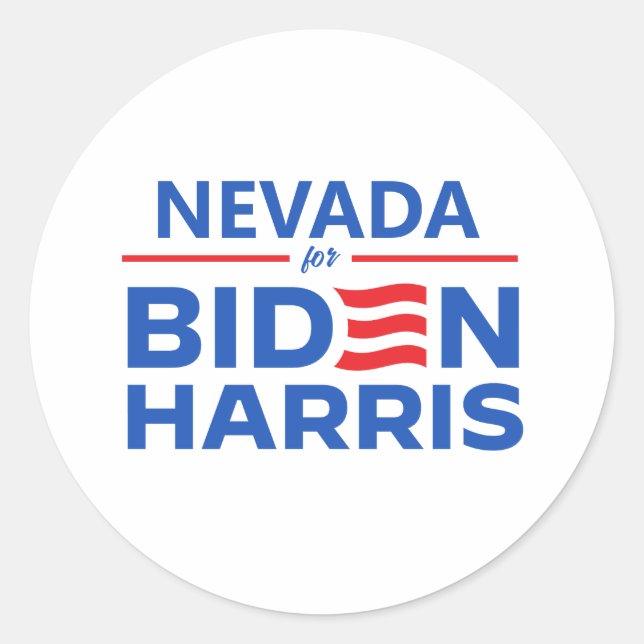 Adesivo Redondo Nevada para Biden Harris (Frente)