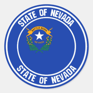Adesivo Redondo Nevada Round Emblem