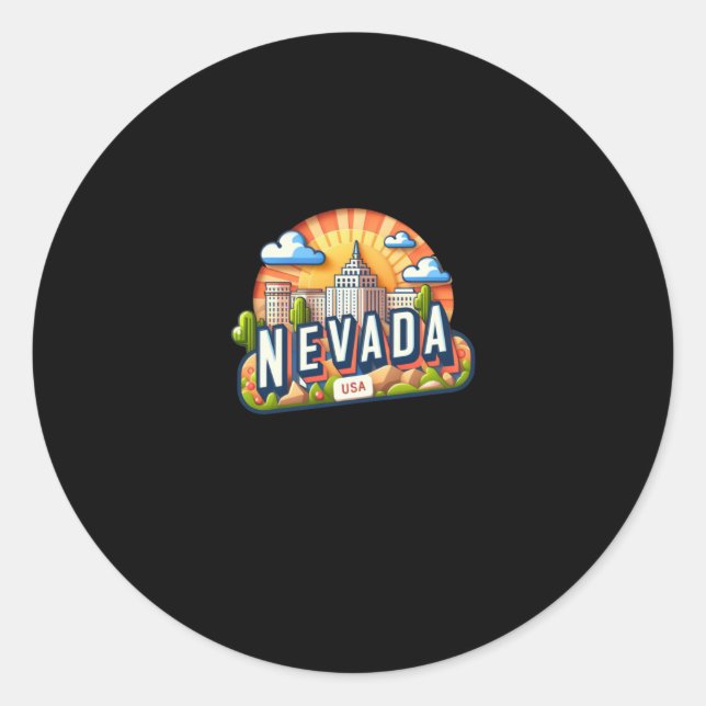 Adesivo Redondo Nevada Sticker (Frente)