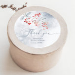 Adesivo Redondo Neve de inverno no amor obrigado do chá de panela<br><div class="desc">Inverno de neve no obrigado do chá de panela do Amor,  você tem itens de Correspondência Classic Round Sticker disponíveis.</div>