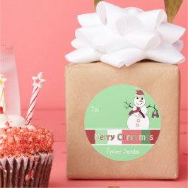 Adesivo Redondo Neve Natal Tag Verde Mas Você Escolhe Cor