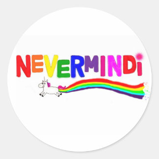 Adesivo Redondo Nevermindi Rainbow