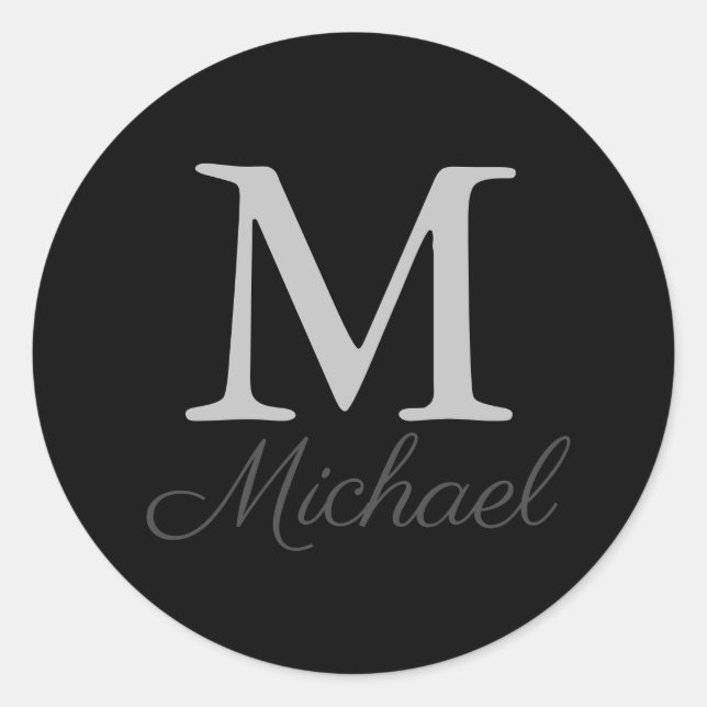 Adesivo Redondo Névoa monograma (Frente)