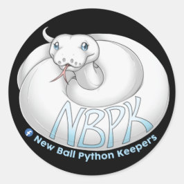 Adesivo Redondo New Ball Python Keepers Yuki Sticker