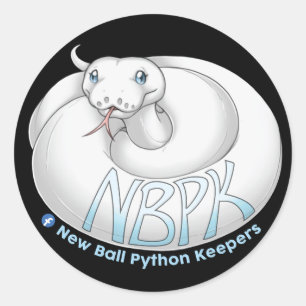 Adesivo Redondo New Ball Python Keepers Yuki Sticker