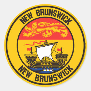 Adesivo Redondo New Brunswick Round Emblem