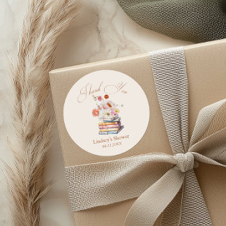 Adesivo Redondo New Chapter Begins Thank You Book 