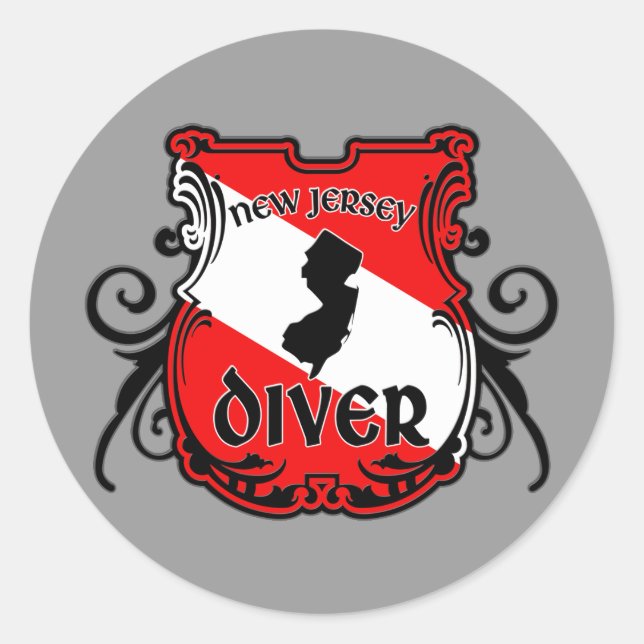 Adesivo Redondo New Jersey Diver (Frente)
