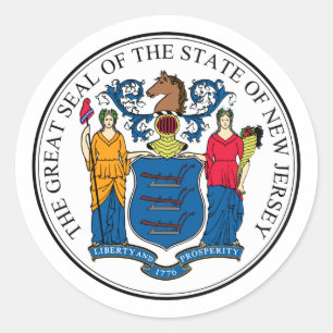Adesivo Redondo New-jersey, EUA