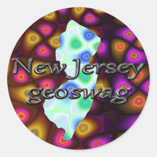 Adesivo Redondo New Jersey Geocaching Supply Stickers Geoswag