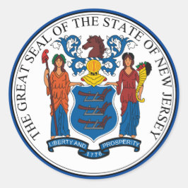 Adesivo Redondo New Jersey Seal Round Sticker