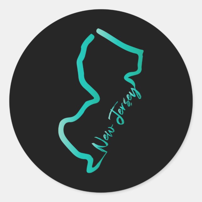 Adesivo Redondo New Jersey Shirt Jersey Graphic Tees For Women. Me (Frente)