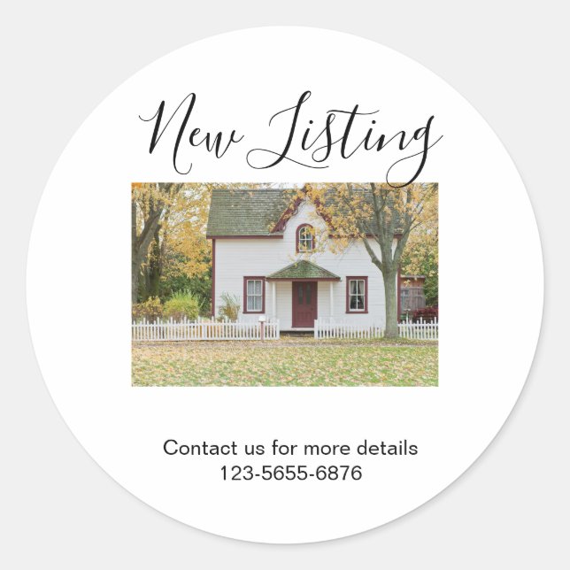 Adesivo Redondo New listing Airbnb booking home vacation travel ca (Frente)