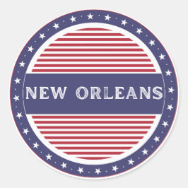 Adesivo Redondo New Orleans City Pride Emblem – American Identity