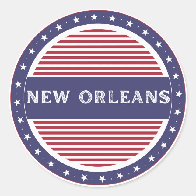 Adesivo Redondo New Orleans City Pride Emblem – American Identity (Frente)