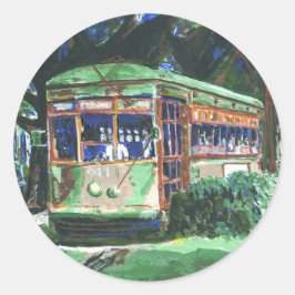 Adesivo Redondo New Orleans Street Car