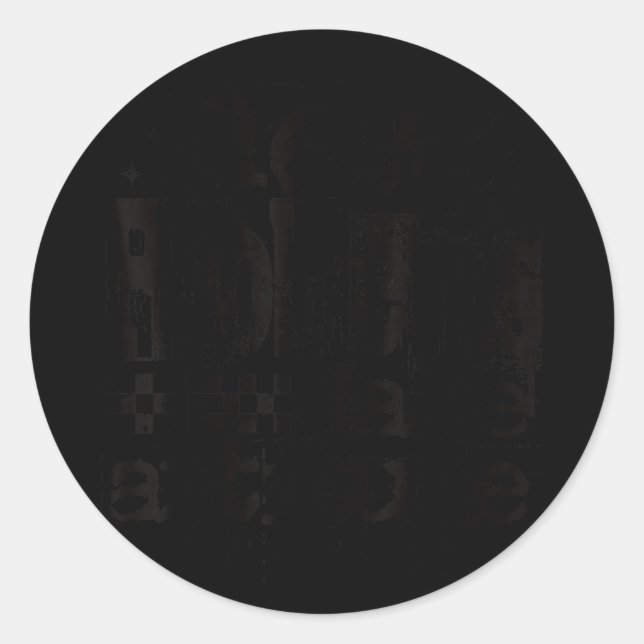 Adesivo Redondo New problems same attitude retro grunge streetwear (Frente)