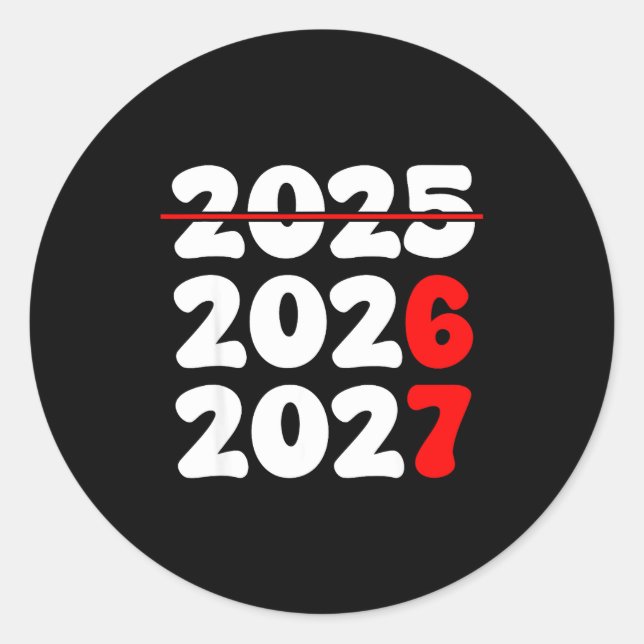 Adesivo Redondo New Year 2026 Shirt 67 Meme  (Frente)