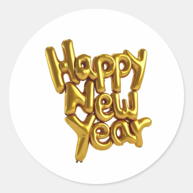 Adesivo Redondo  New Year Classic Round Stickers (Frente)