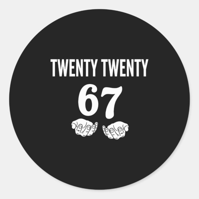 Adesivo Redondo New Years Six Seven - 2026 - Gen Alpha Slang.6-7 M (Frente)