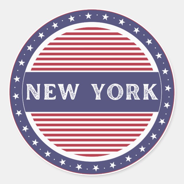 Adesivo Redondo New York City Pride Emblem – American Identity (Frente)