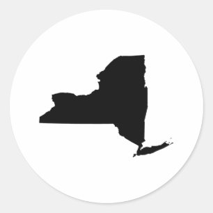 Adesivo Redondo New York em preto e branco