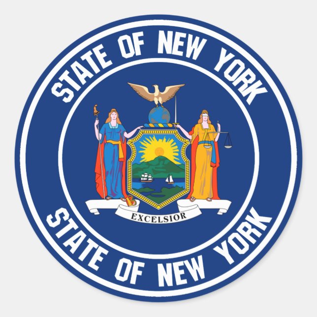 Adesivo Redondo New York Round Emblem (Frente)