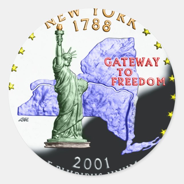 Adesivo Redondo New York Sticker (Frente)