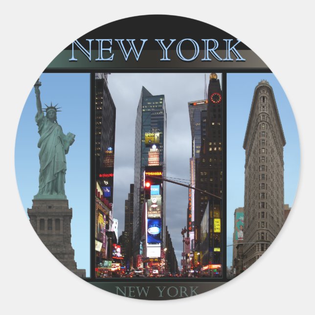 Adesivo Redondo New York Stickers Legal New York Souvenir Stickers (Frente)
