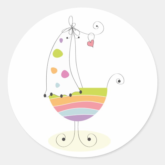 Adesivo Redondo Newborn Crib (Frente)