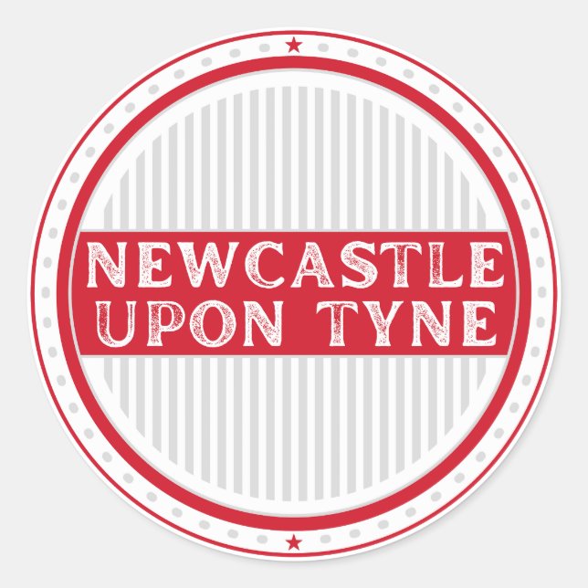Adesivo Redondo Newcastle City Pride Emblem – English Identity (Frente)