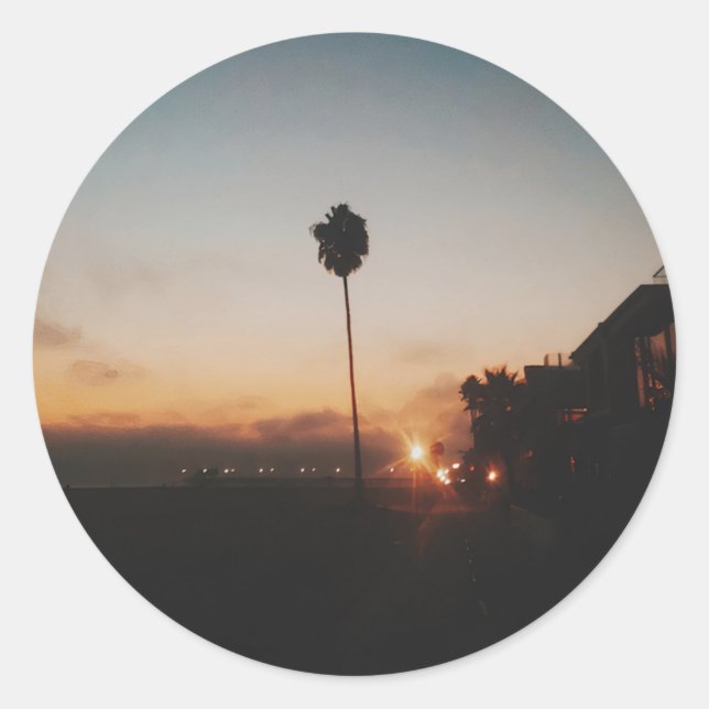 Adesivo Redondo Newport Beach (Frente)
