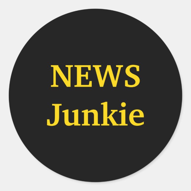 Adesivo Redondo News Junkie _1  (Frente)