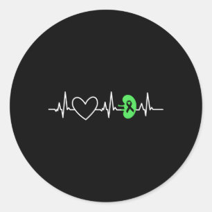 Adesivo Redondo Ney Disease Awarness Hebeat Transplantation Orgão 