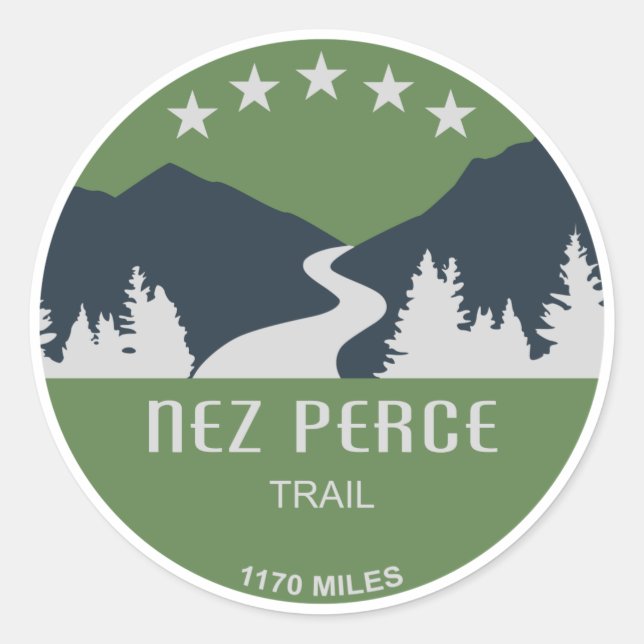 Adesivo Redondo Nez Perce Trail (Frente)