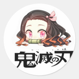 Adesivo Redondo Nezuko STICKER