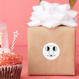 Adesivo Redondo Nezumi Rat Sign Sticker - Edição Sharp Lines