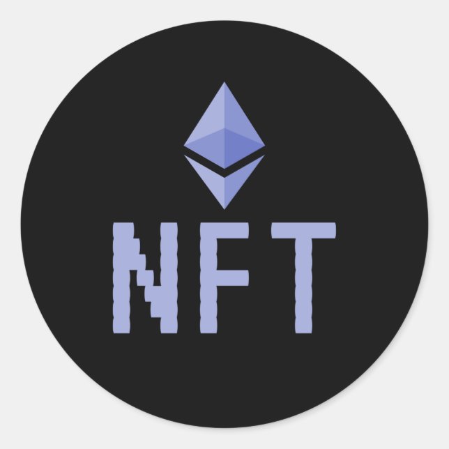 Adesivo Redondo NFTs de Token Não Fungíveis NFTs Engraçados (Frente)