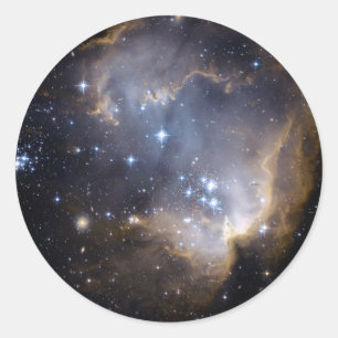 Adesivo Redondo NGC 602 estrelas brilhantes NASA