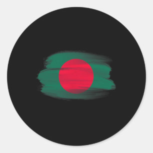 Adesivo Redondo Ngladesh Bandeira Lembranças Ngladeshi Críquete Cr