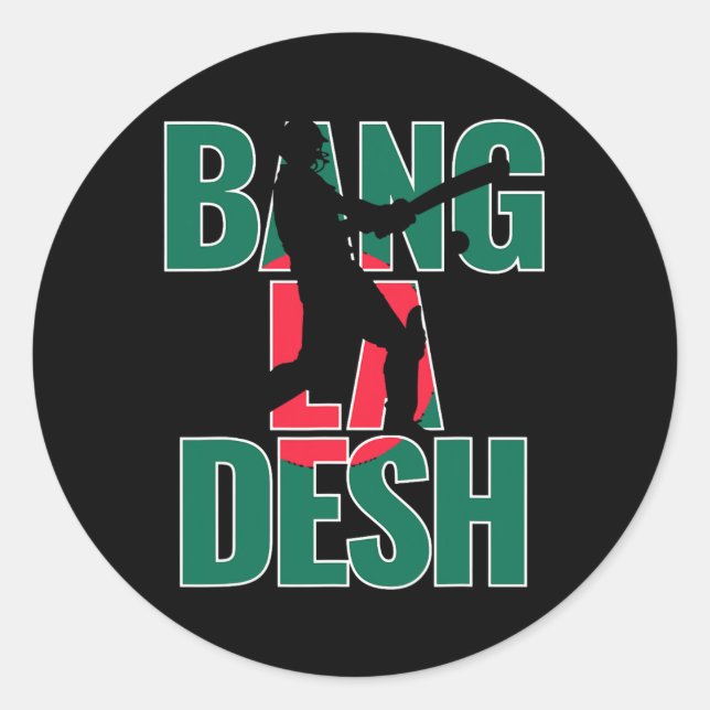 Adesivo Redondo Ngladesh Cricket Ngladeshi Fans Jersey 3  (Frente)