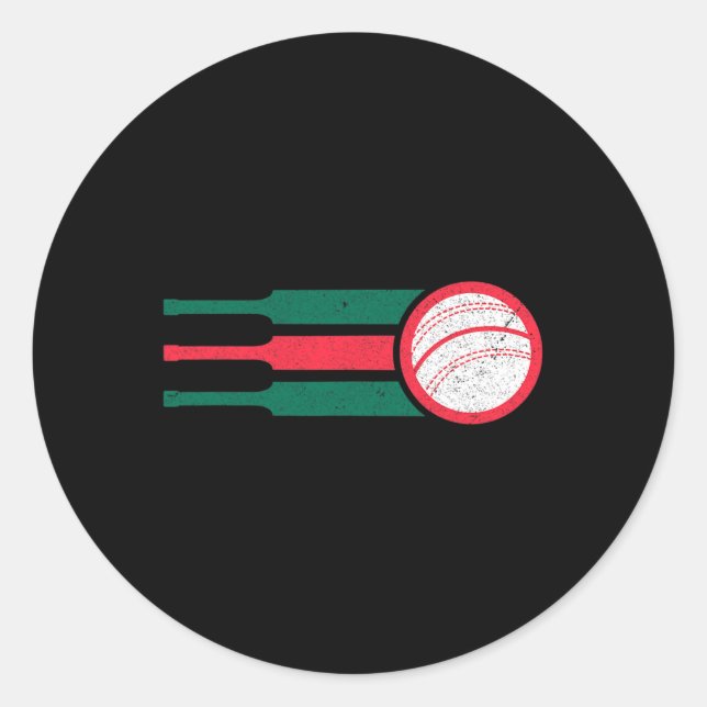 Adesivo Redondo Ngladesh Cricket Team Ngladeshi Cricket Fan Flag  (Frente)
